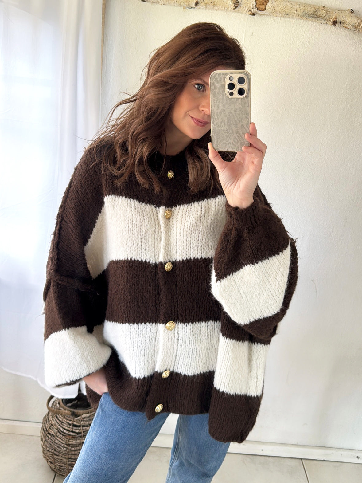 Cardigan Soft Dream Stripes Oversize