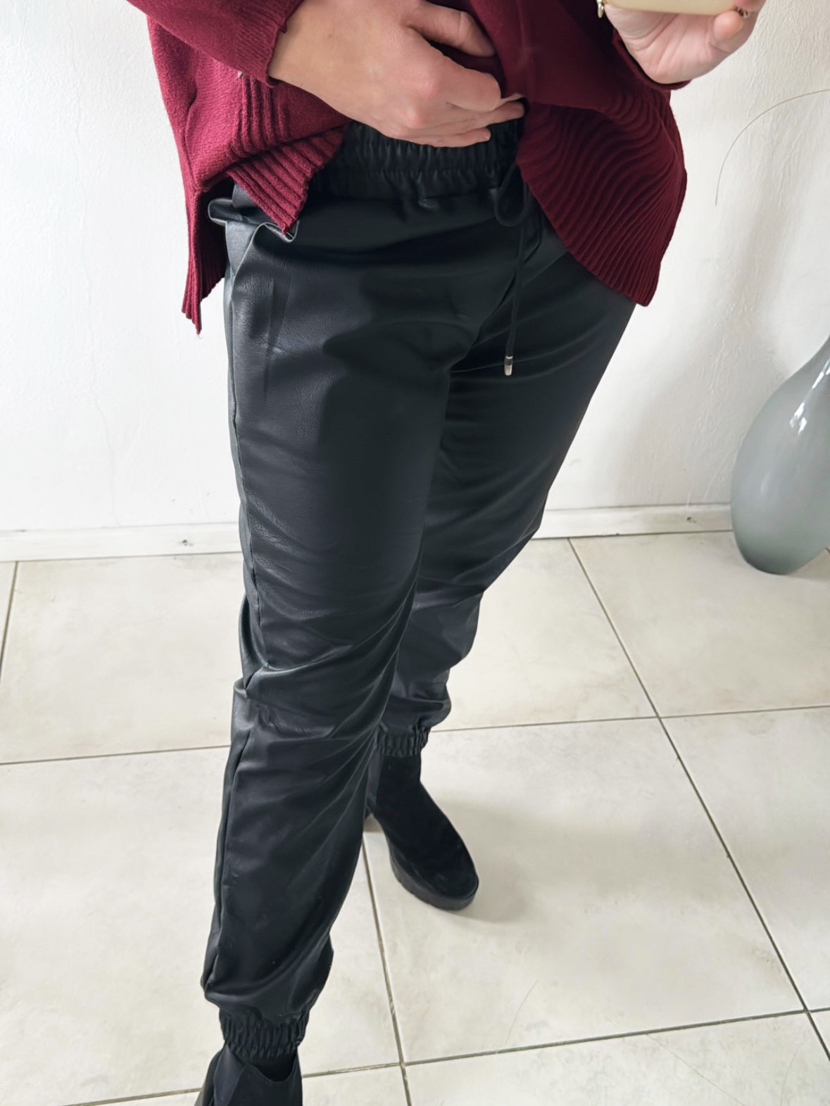 Joggpants Leder-Optik Gr.36-40