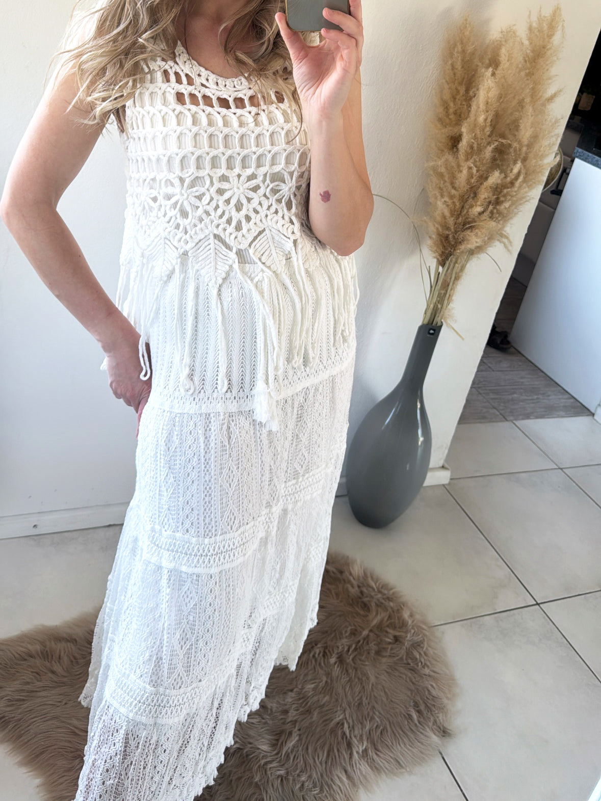 Boho-Spitzenrock Gr.36-40