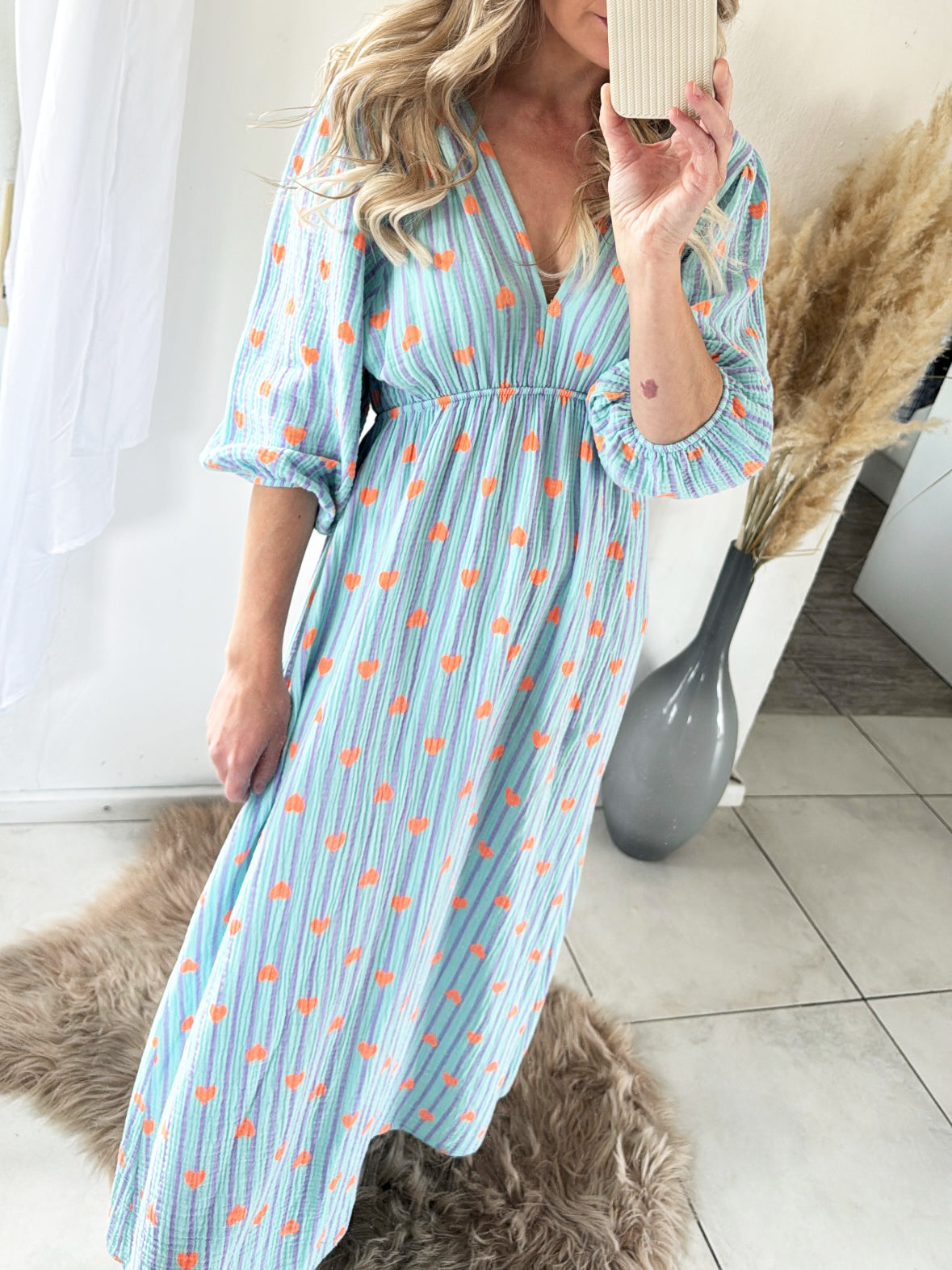 Musselin Maxikleid Heartline Summer Gr.36-42