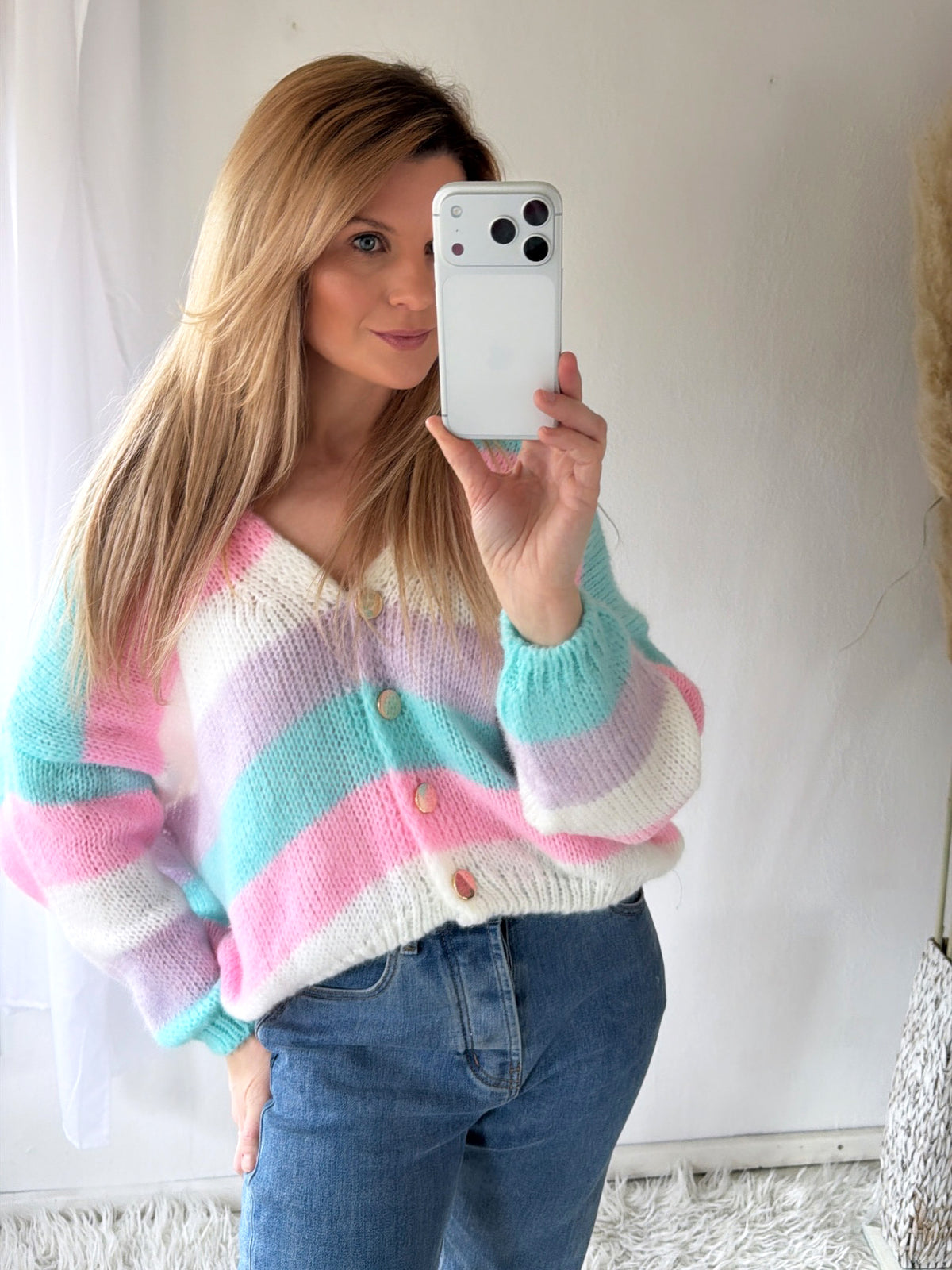 Cardigan Cozy Stripes Oversize