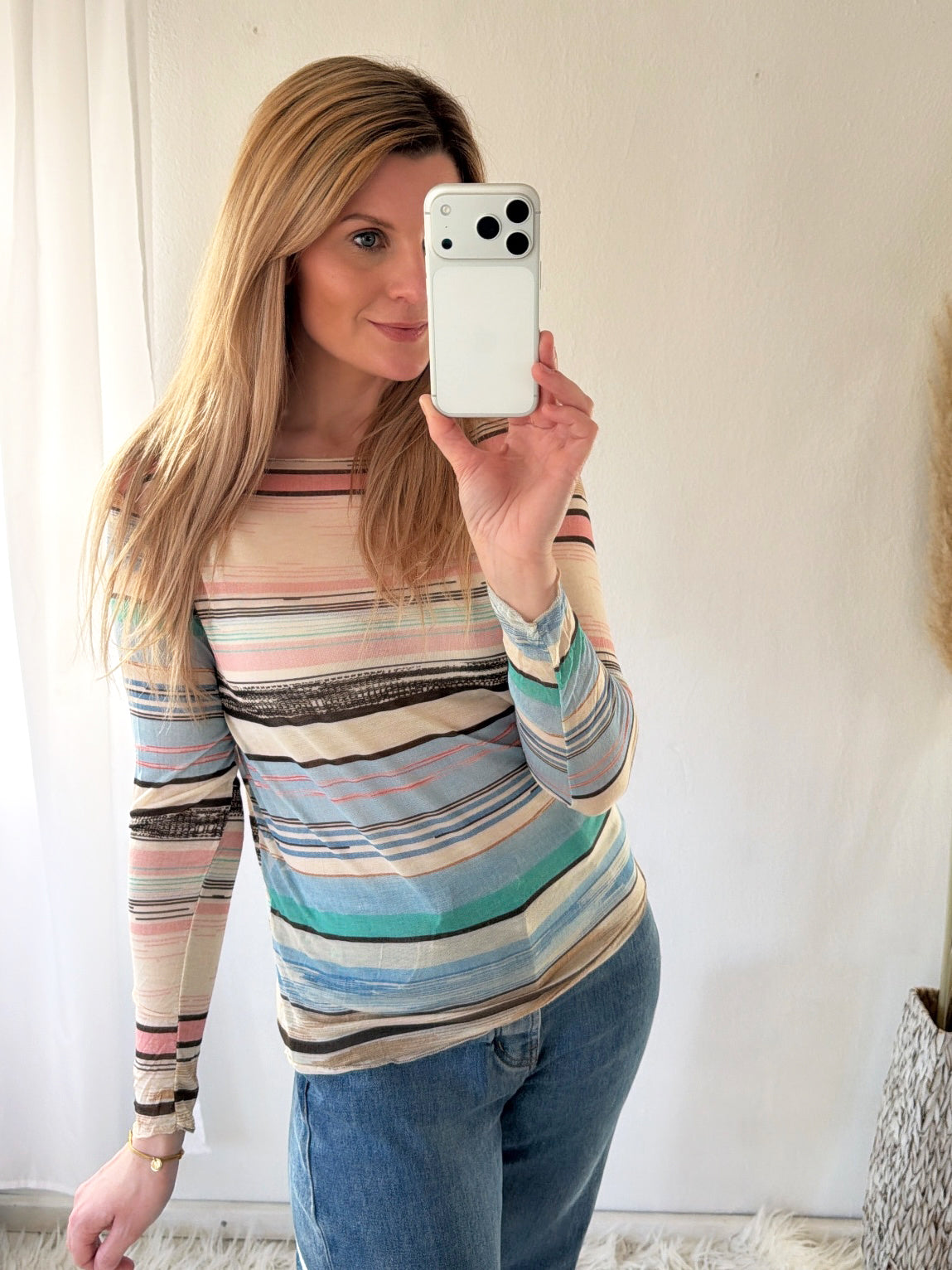 Shirt Creamy Stripes Kaschmir