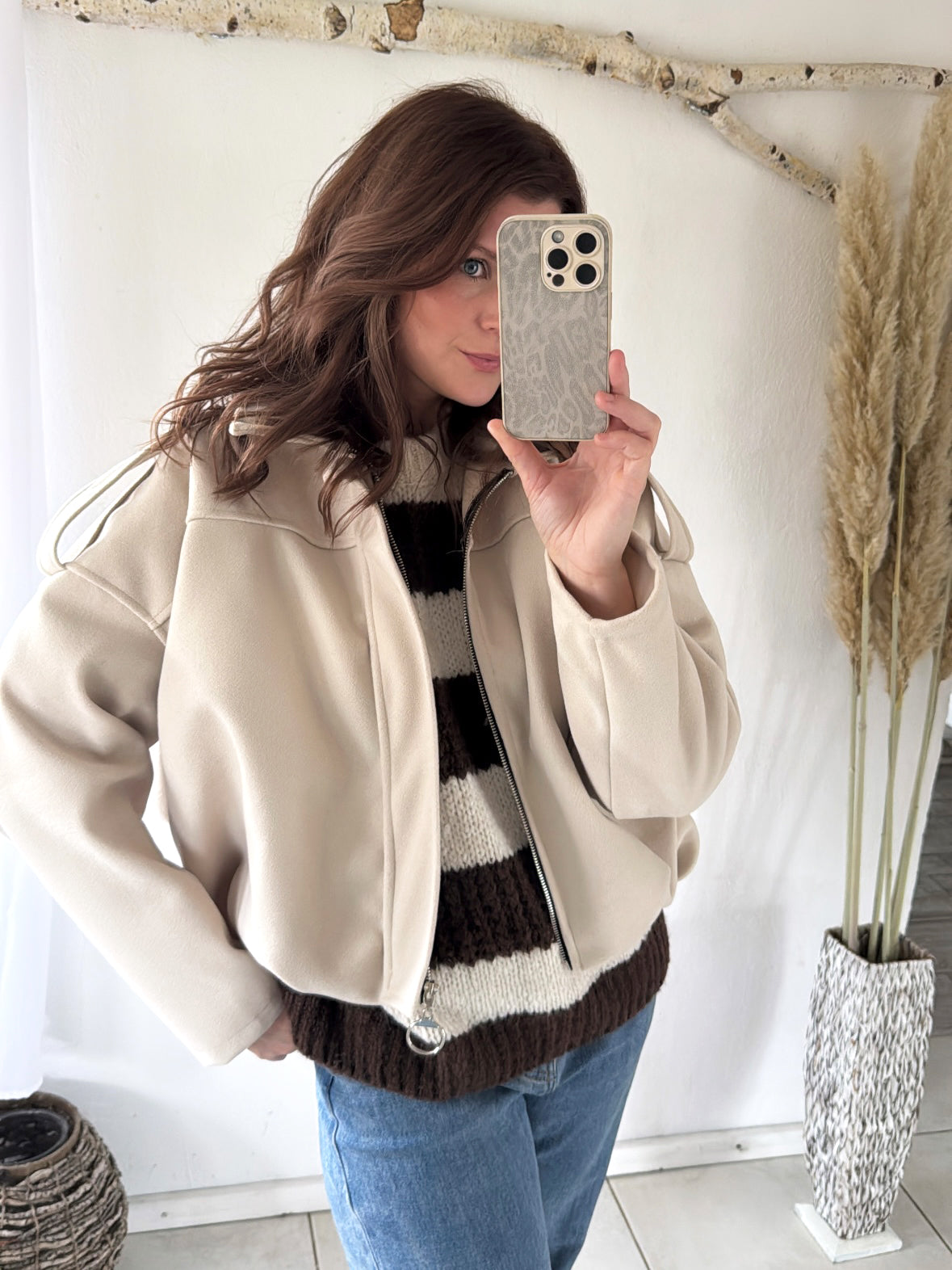 Jacke Cropped Utility