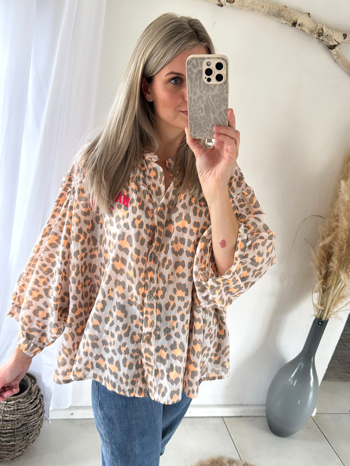 Bluse Oversize Leo meets Namaste