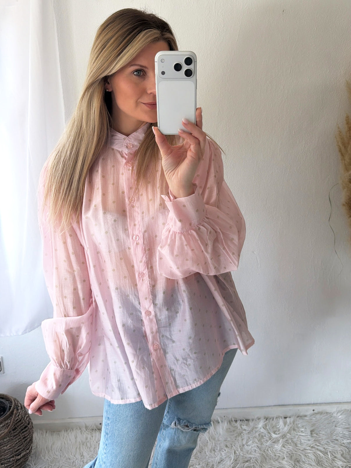 Bluse Oversize Soft Dots