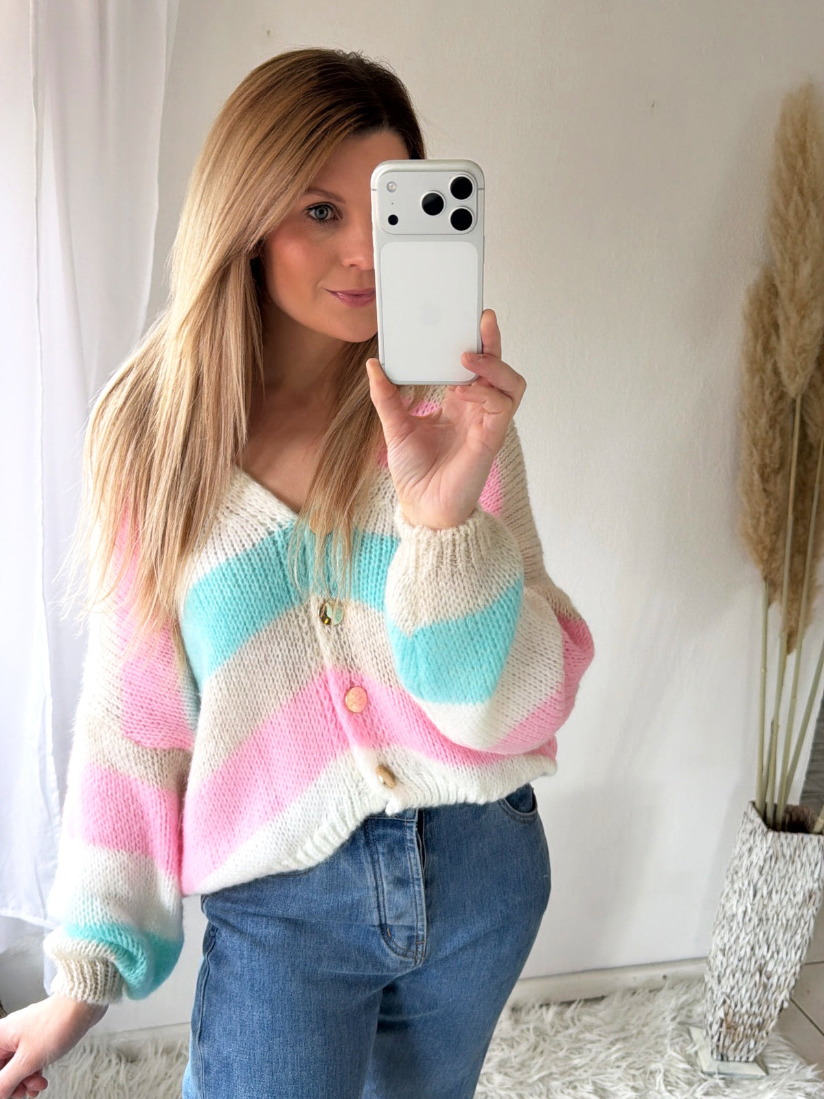 Cardigan Cozy Stripes Oversize