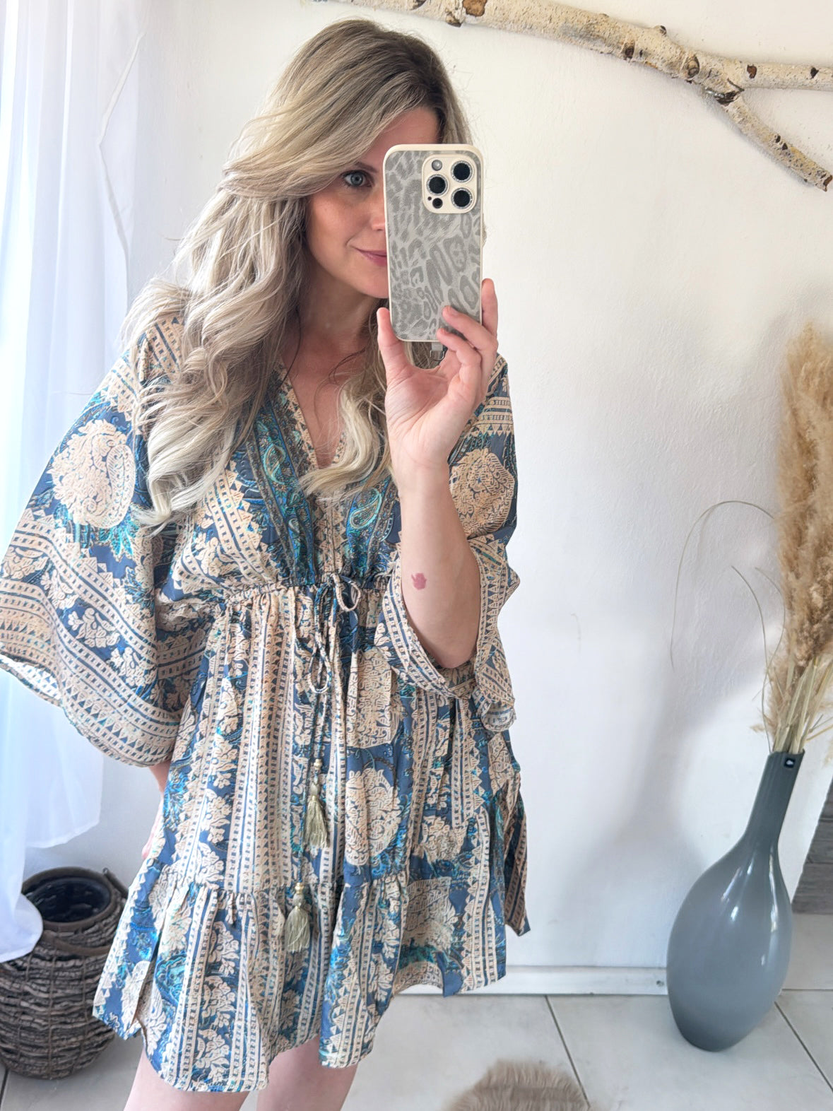 Boho Tunika-Kleid Ornament-Stil