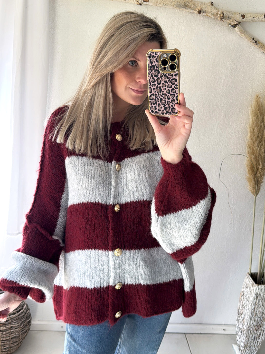 Cardigan Soft Dream Stripes Oversize