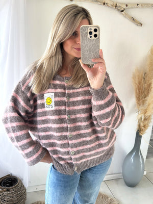 Cardigan Happy Smiley Stripes