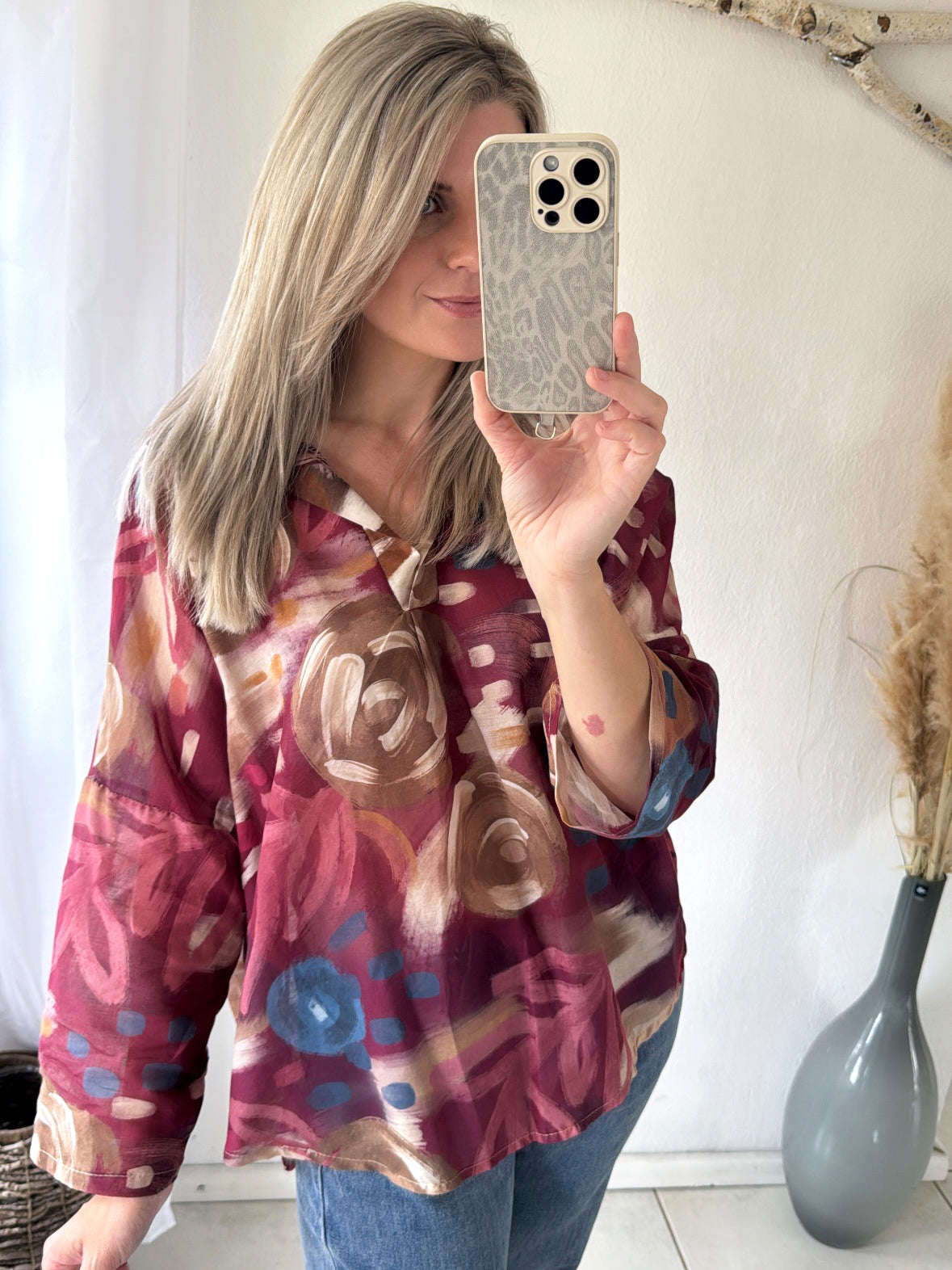 Bluse Aquarell Oversize