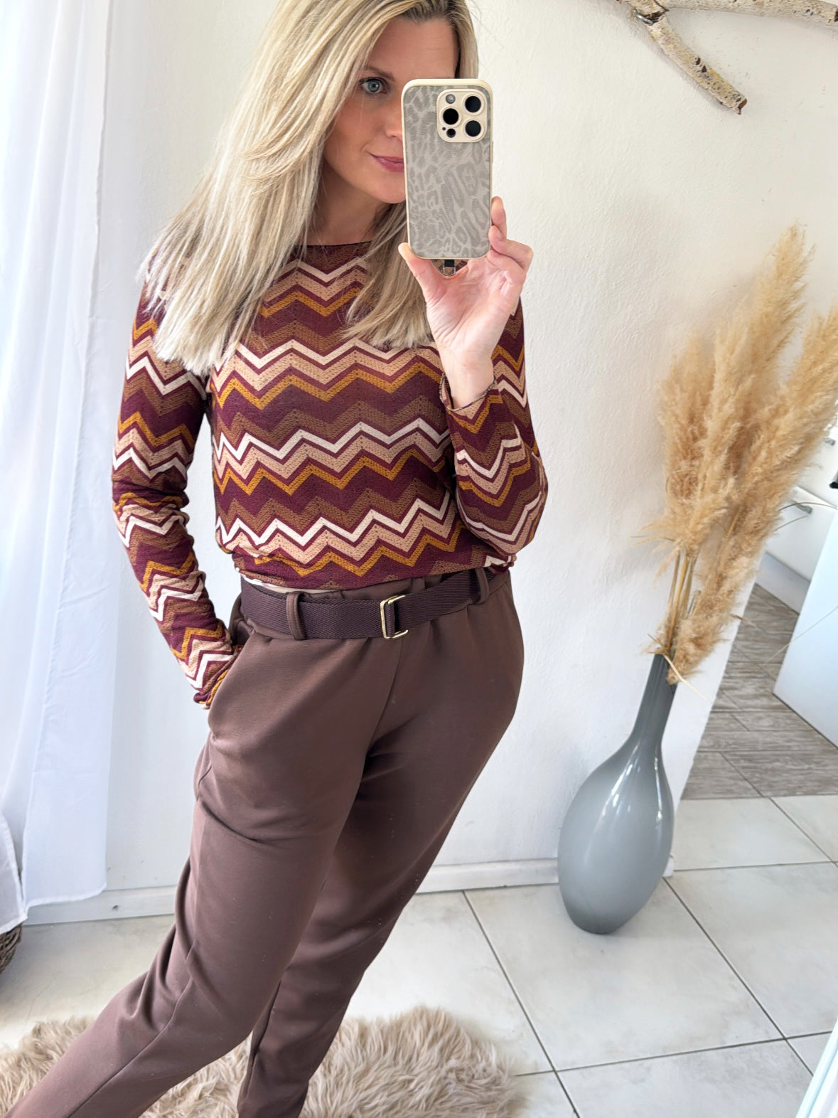 Hose Sweat-Stil mit Gürtel