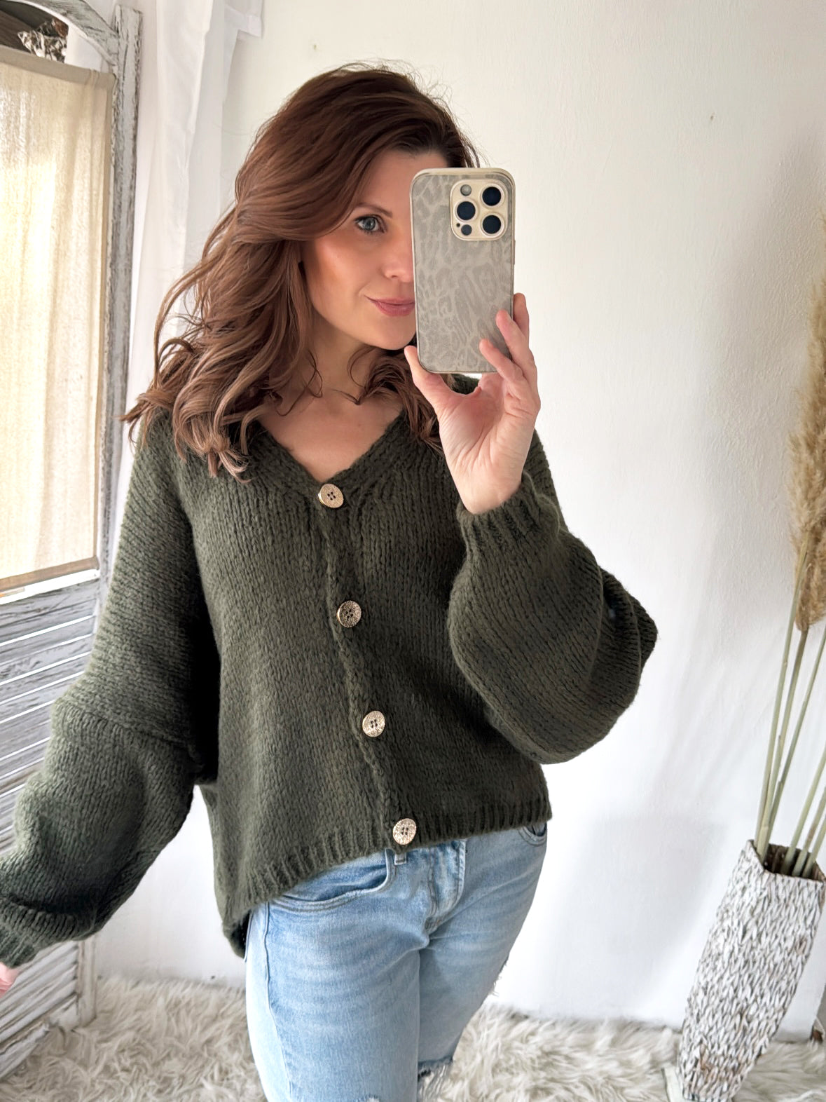 Cardigan Soft Gold Oversize