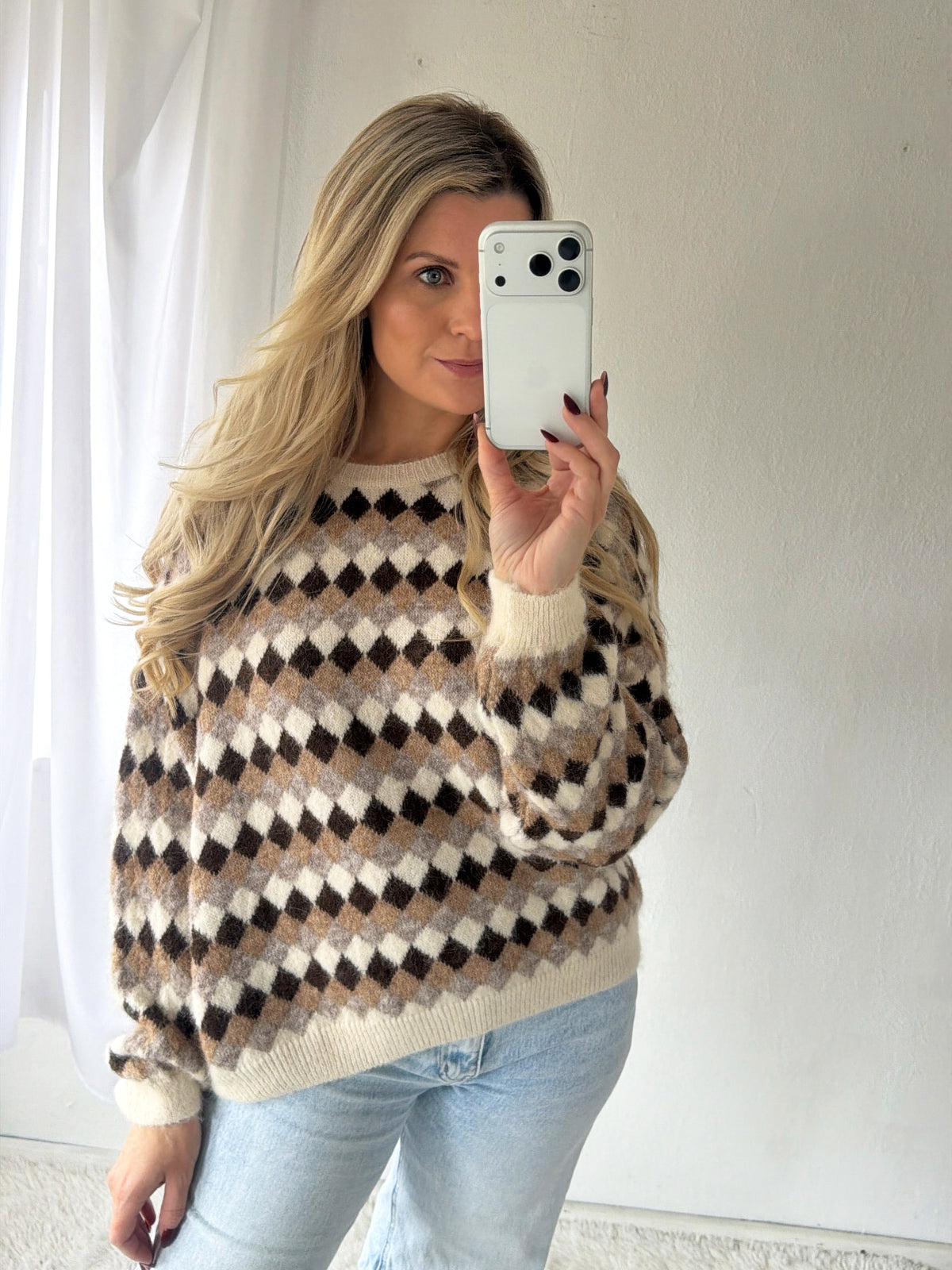 Strickpullover Sweet Check