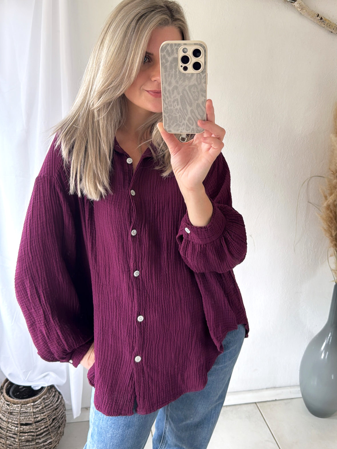 Musselin Bluse Basic