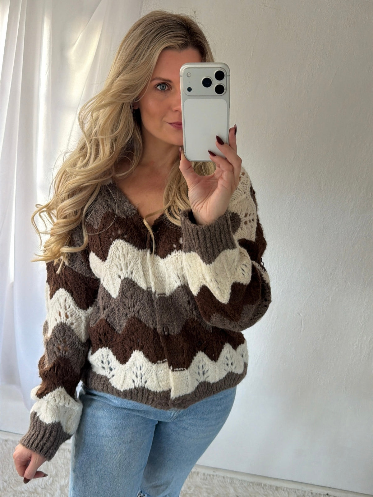 Cardigan Heart Waves