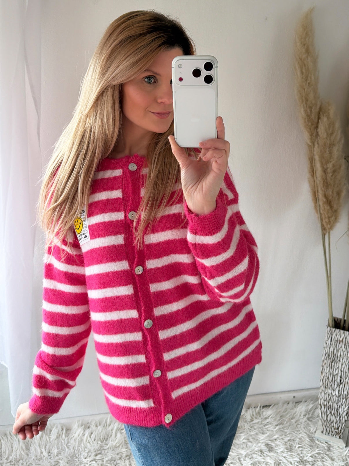 Cardigan Happy Smiley Stripes