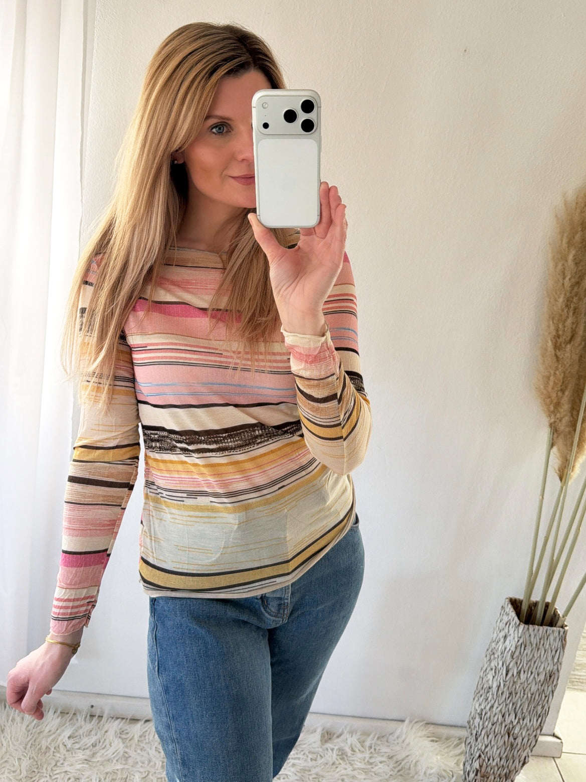 Shirt Creamy Stripes Kaschmir