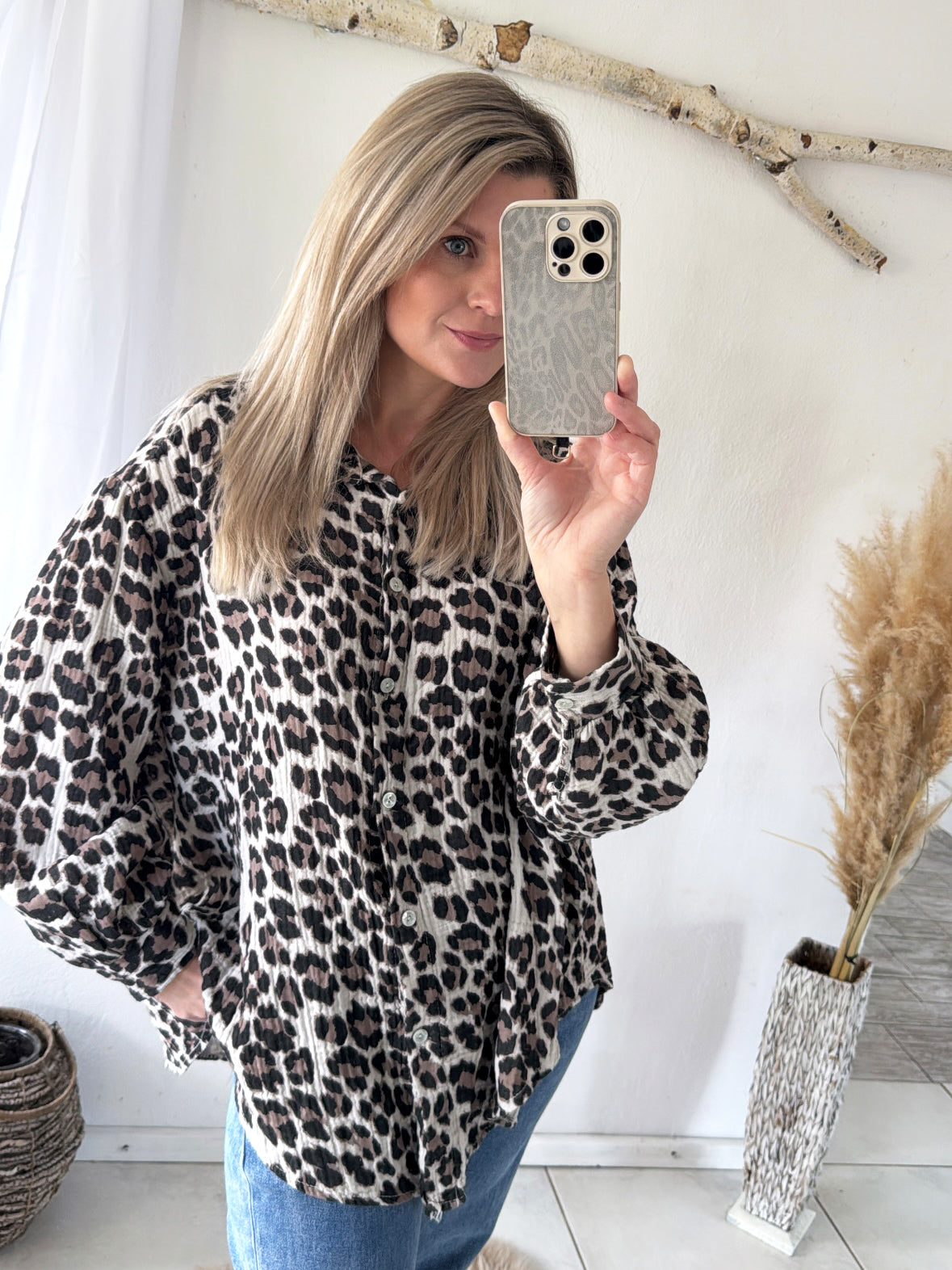Musselin Bluse Leo Love