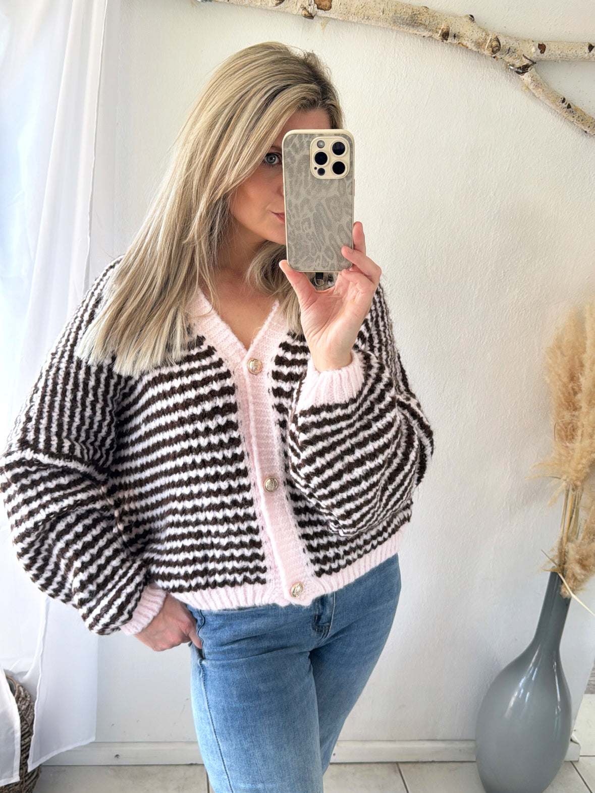 Cardigan Cozy Stripes Oversize