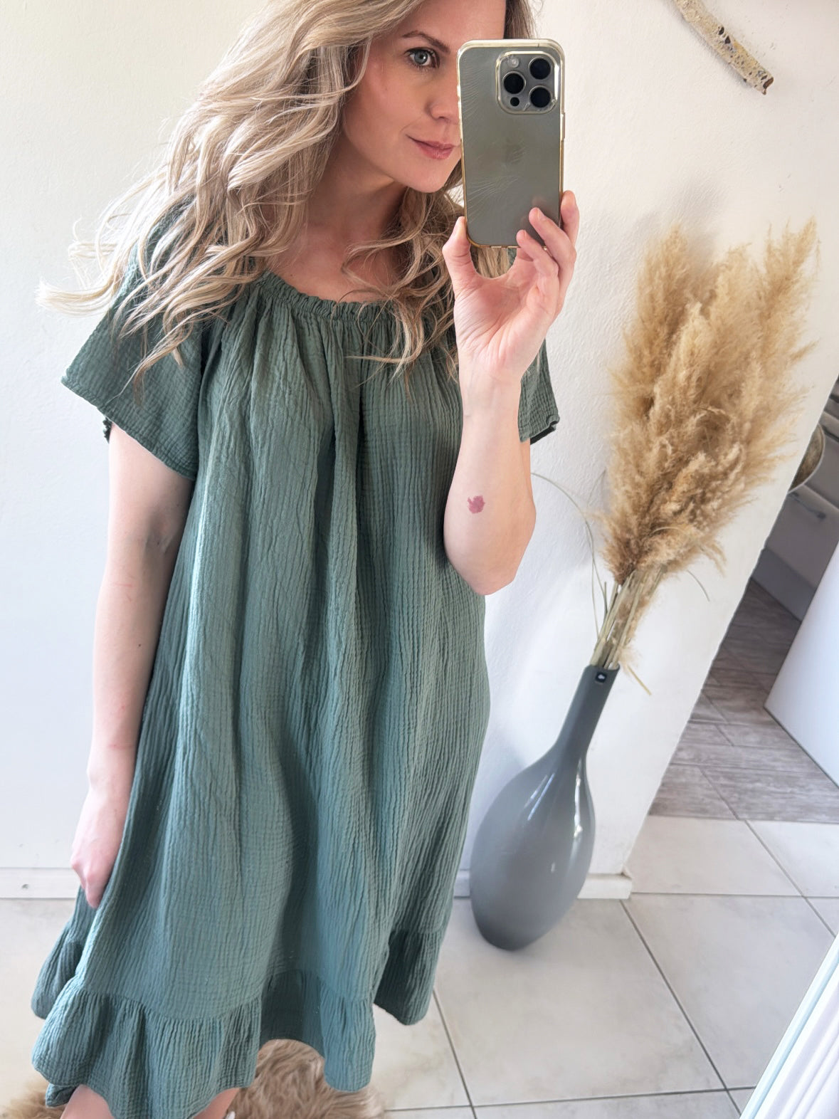 Musselin Kleid A-Linie Gr.36-44