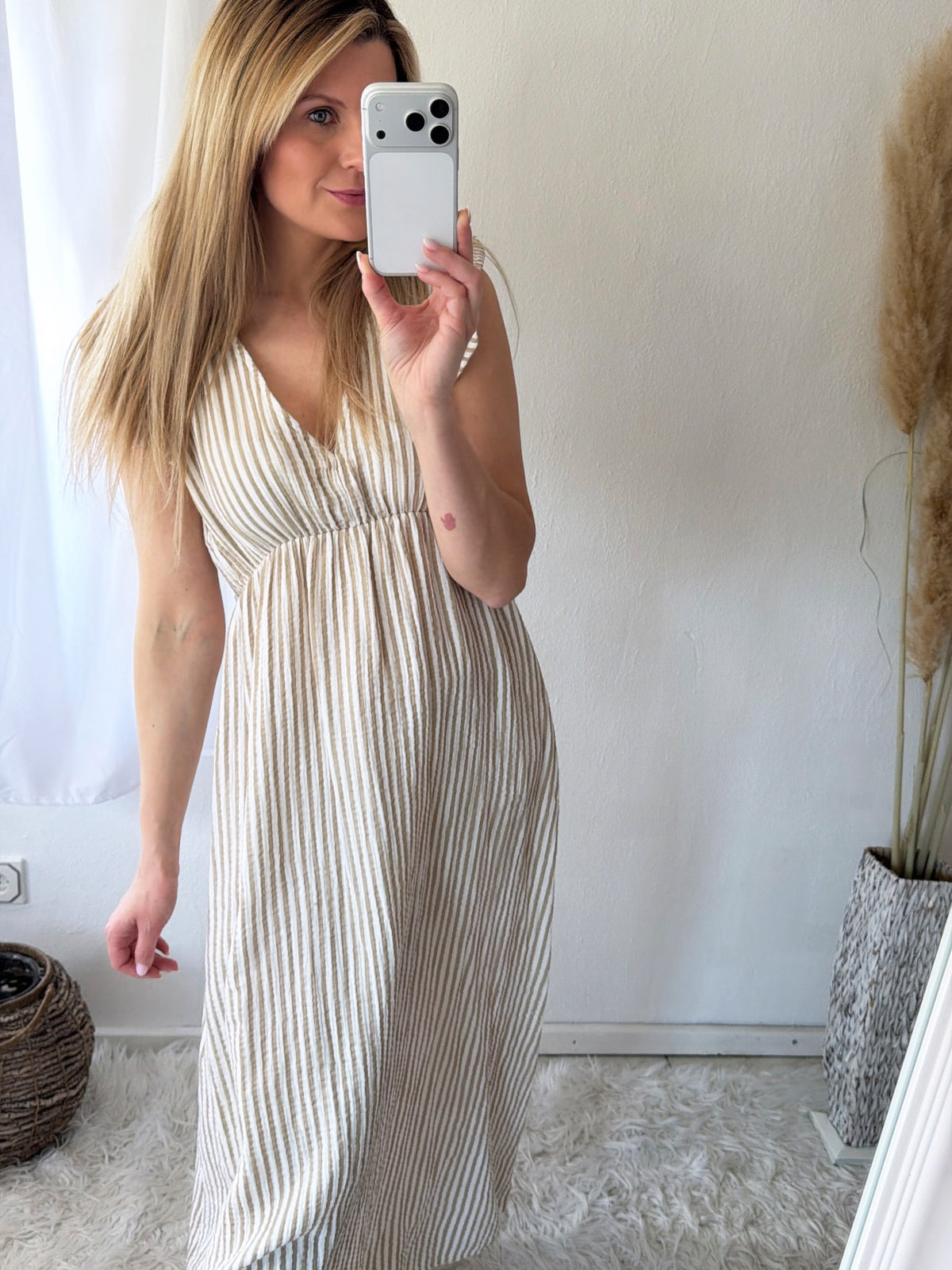 Musselin Kleid Soft Stripes