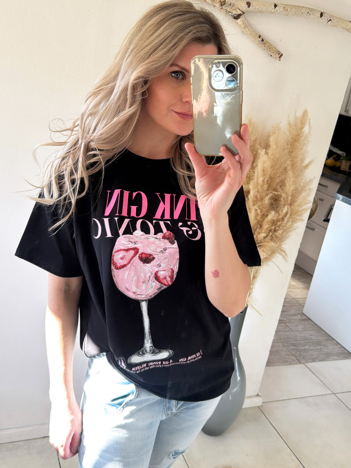 T-Shirt Pink Gin & Tonic Gr.36-40