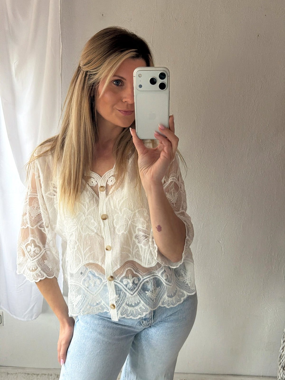 Blusen Cardigan Boho Flowers