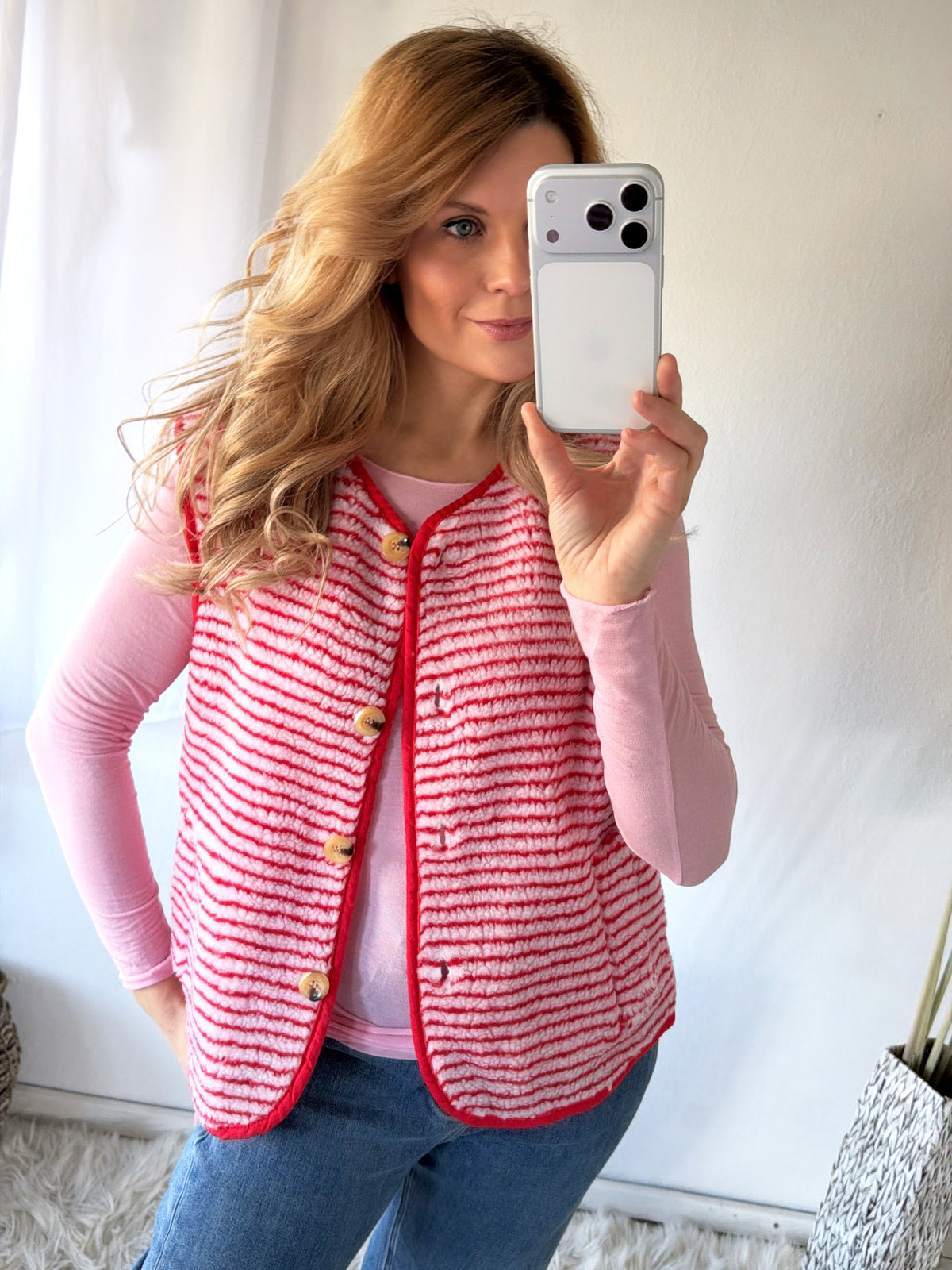 Teddyweste Happy Stripes