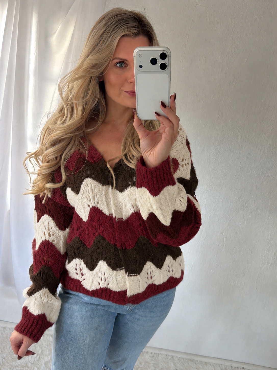 Cardigan Heart Waves
