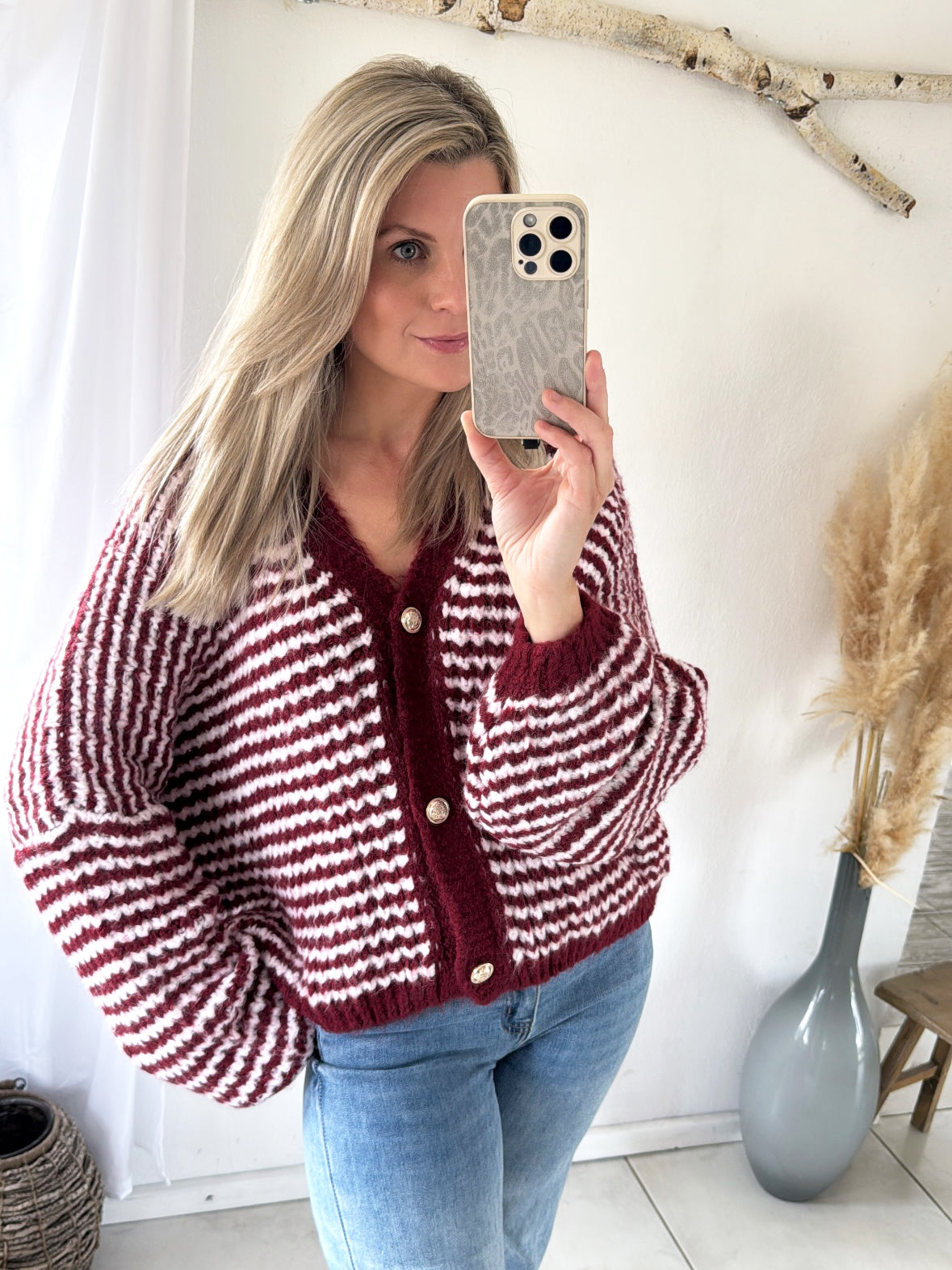 Cardigan Cozy Stripes Oversize
