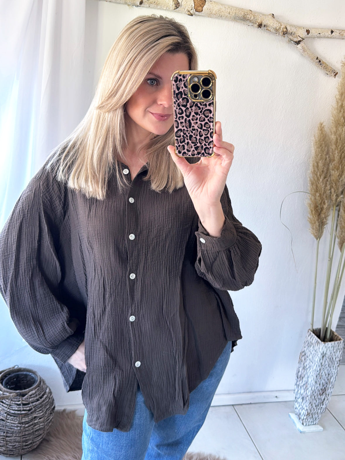 Musselin Bluse Basic