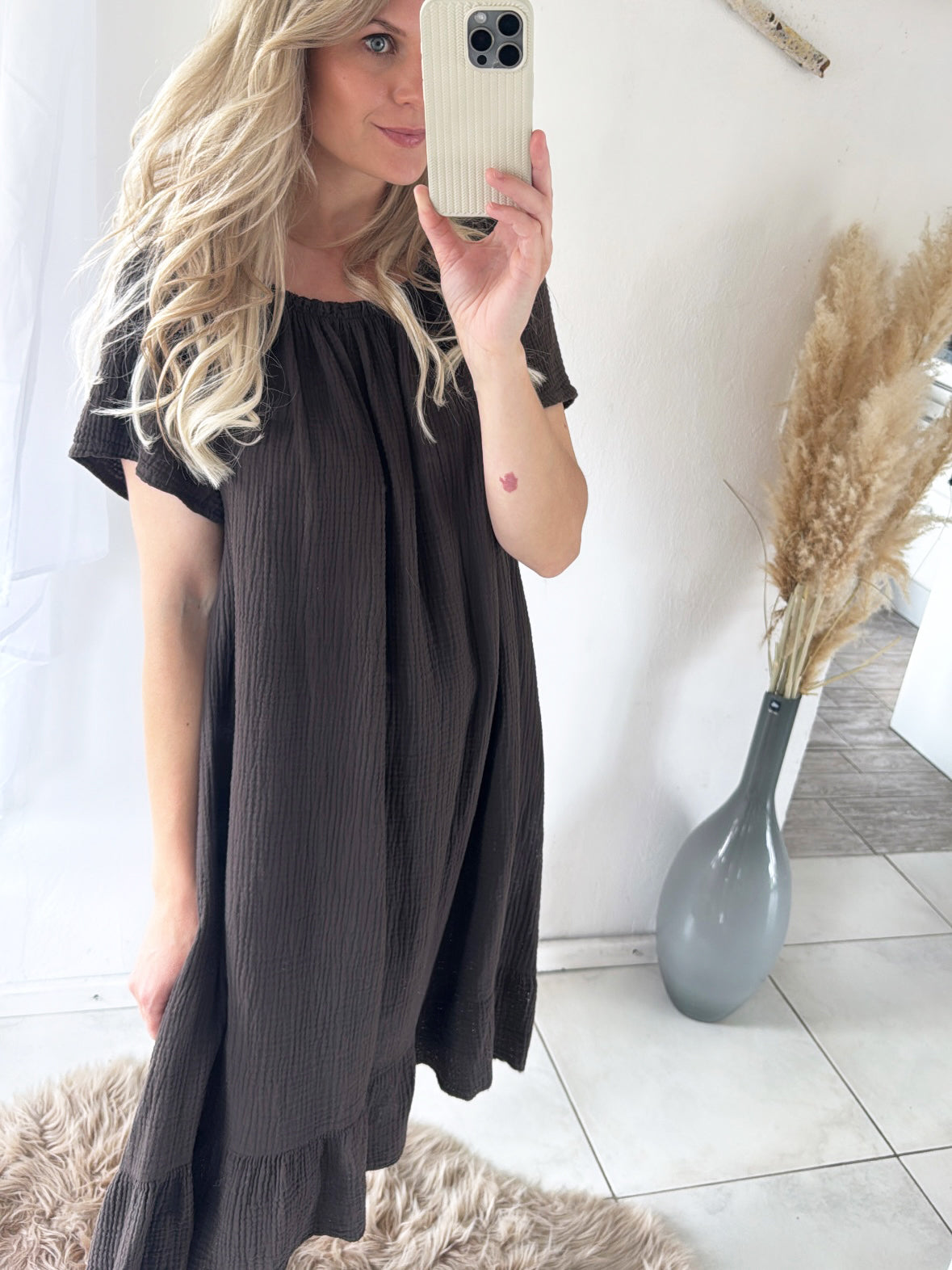 Musselin Kleid A-Linie Gr.36-44