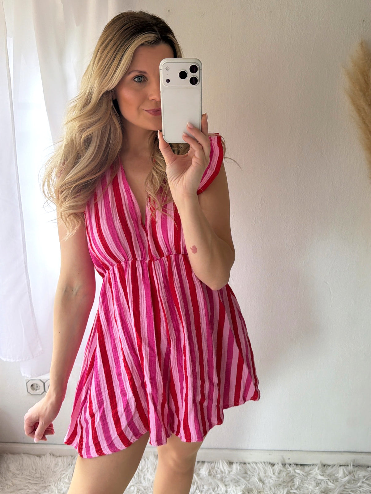 Musselin Jumpsuit Block Stripes