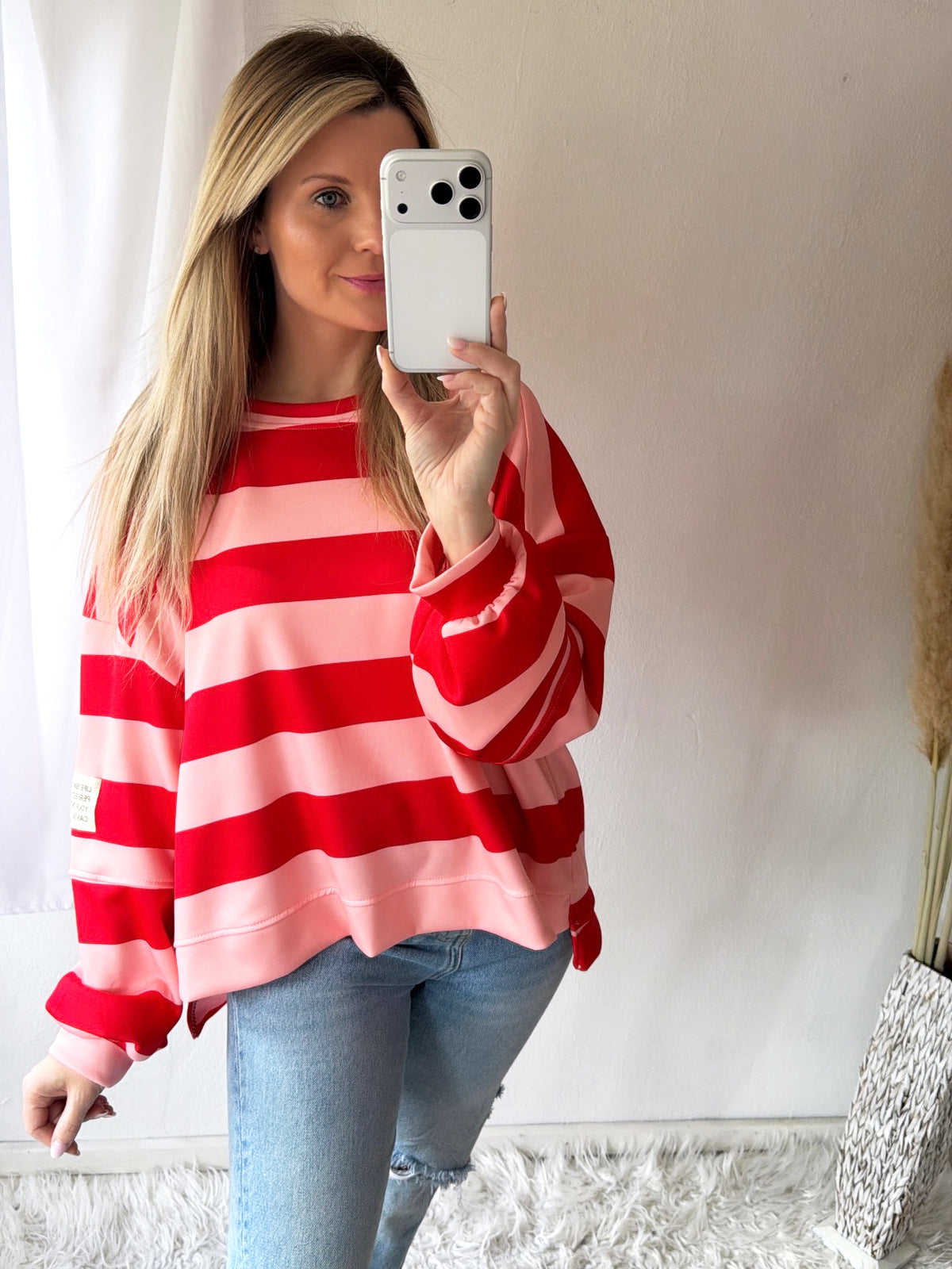 Sweatshirt Oversize Candy Stripes