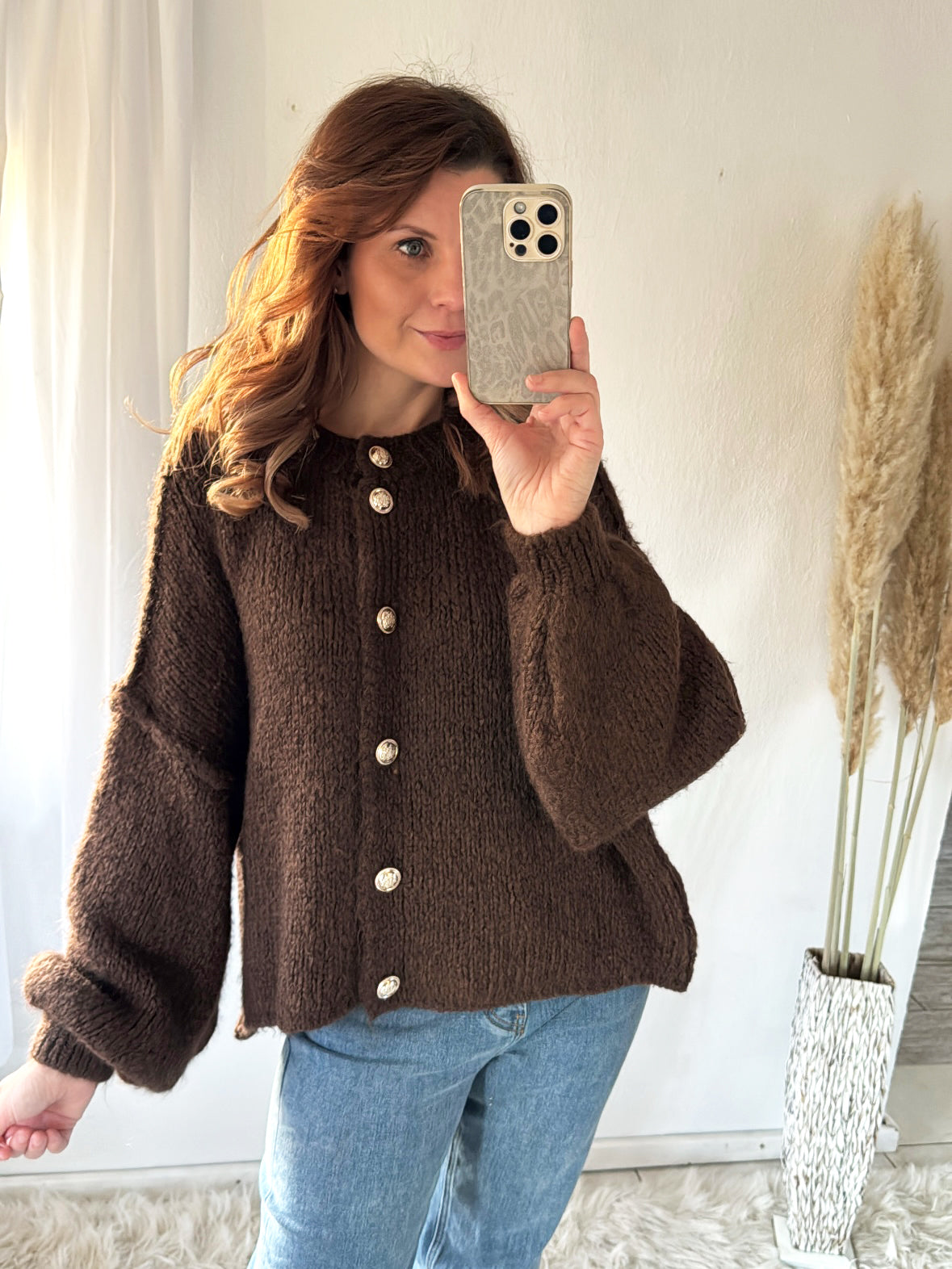 Cardigan Cozy Button Up Oversize