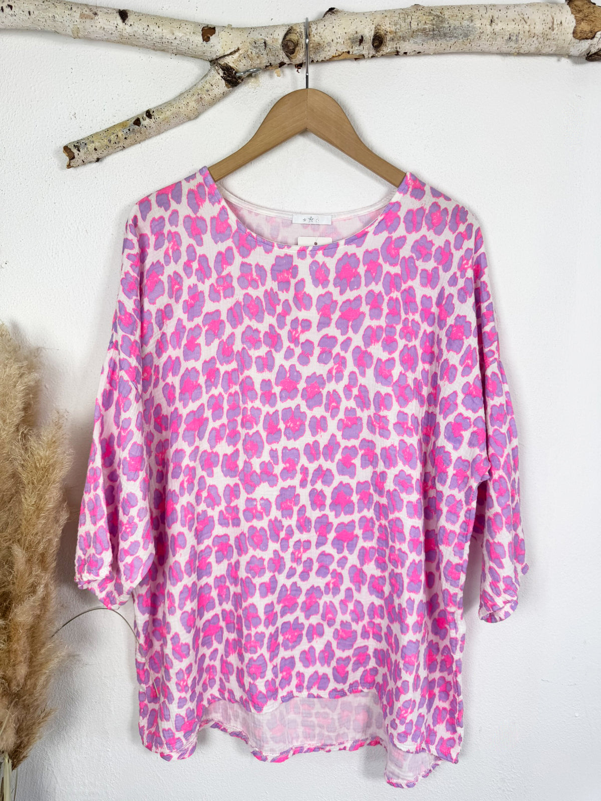 Musselin Shirt Leo Gr.44-48