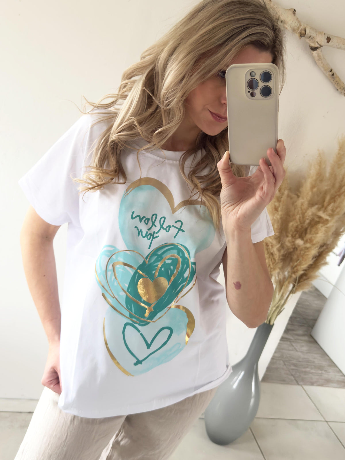 T-Shirt Shiny Heart Gr.36-42