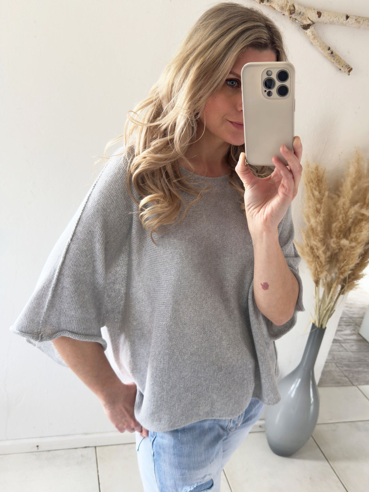 Strickpullover 3/4 Arm Gr.36-42