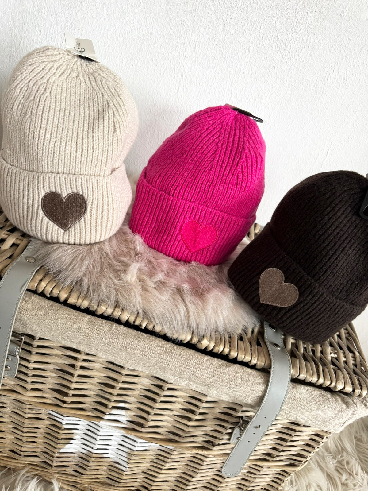 Strickmütze mit Herz